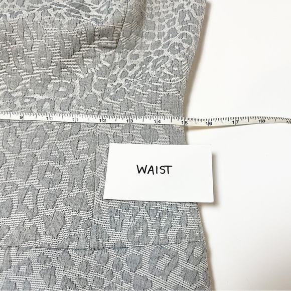 Tibi NWT Rime Jacquard Dress 6 gray leopard neutral fit flare mini cocktail - Picture 10 of 13
